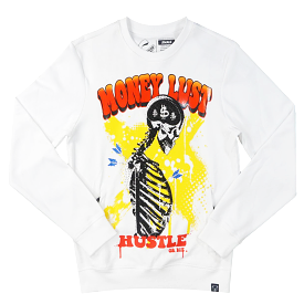 Money Lust Crewneck (White) /D18