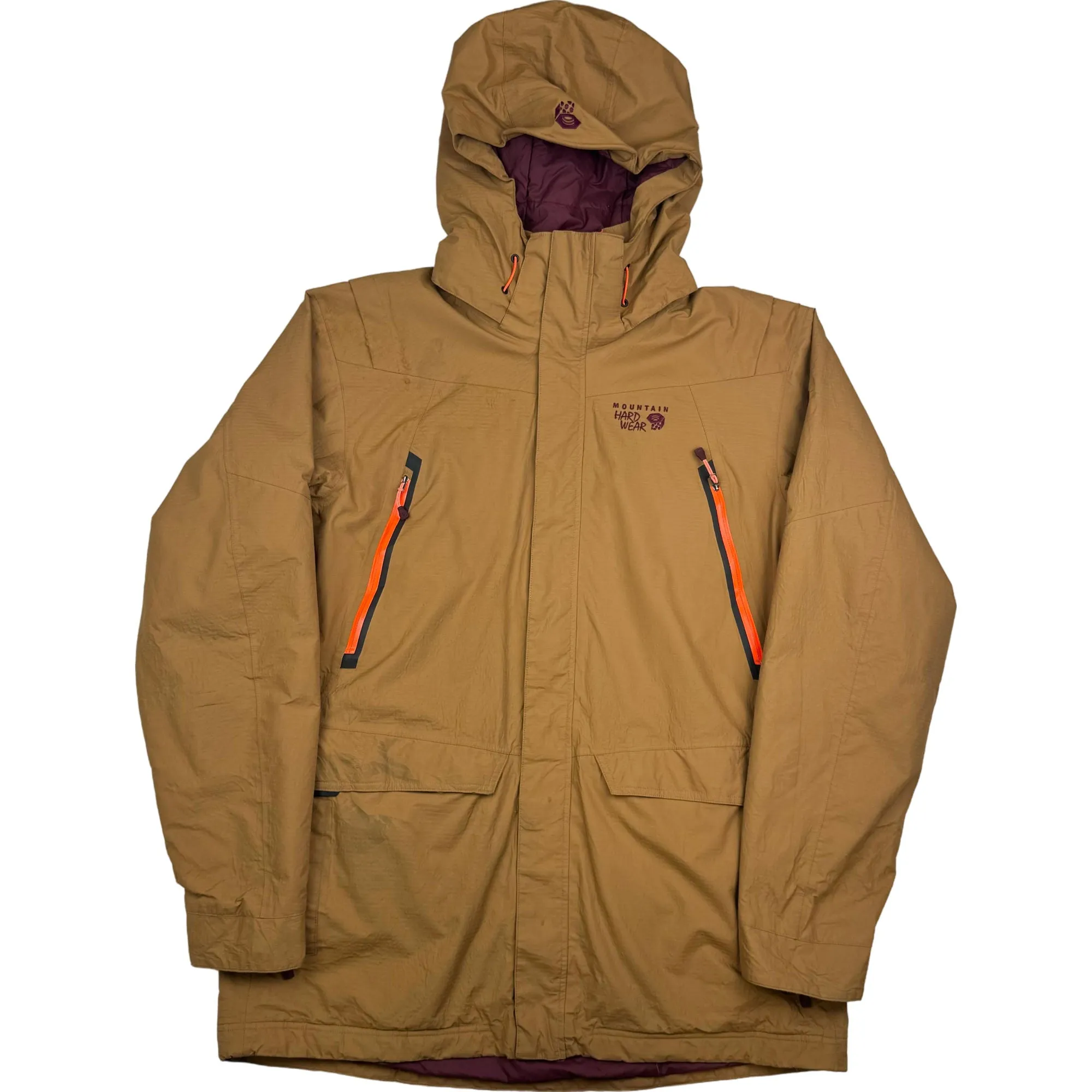 Mountain Hardwear Dry Q Thermal Q Recco Outerwear Waterproof Jacket Tan