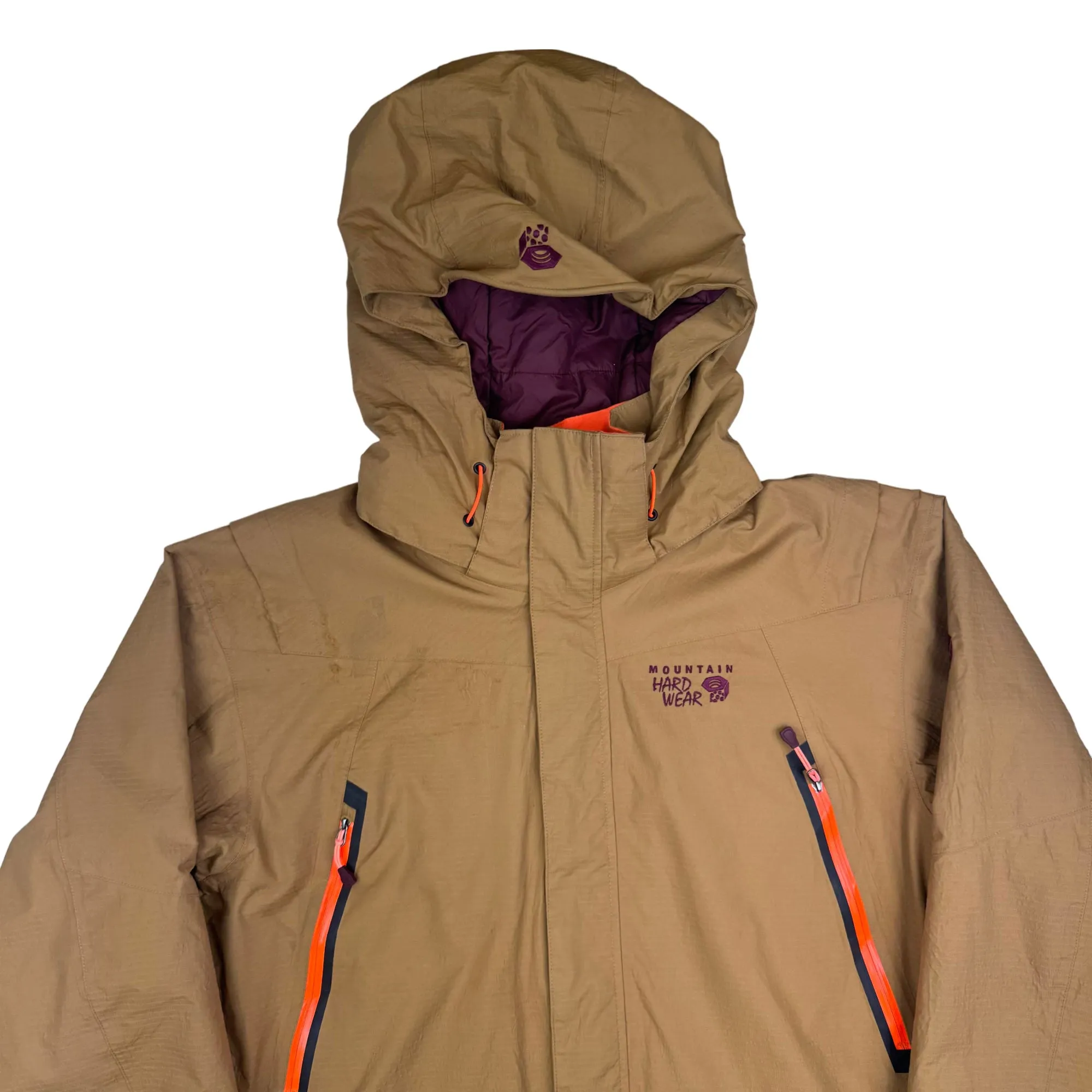 Mountain Hardwear Dry Q Thermal Q Recco Outerwear Waterproof Jacket Tan