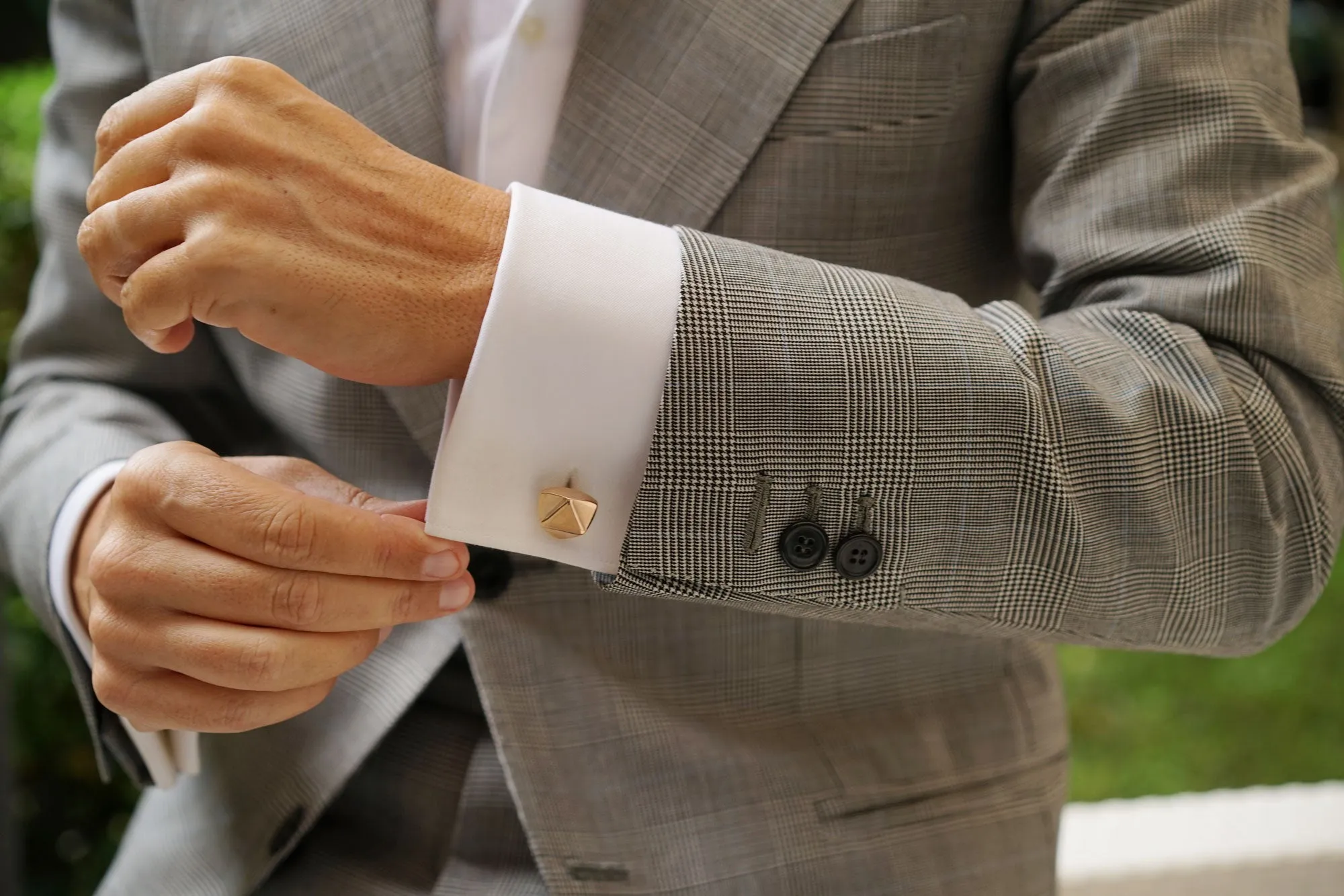 Mr Edison Rose Gold Cufflinks