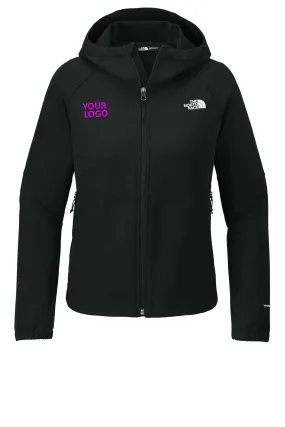 North Face Ladies Barr Lake Hooded Soft Shell Jackets, Black Heather