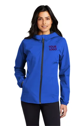 Port Authority Ladies Essential Branded Rain Jackets, True Royal