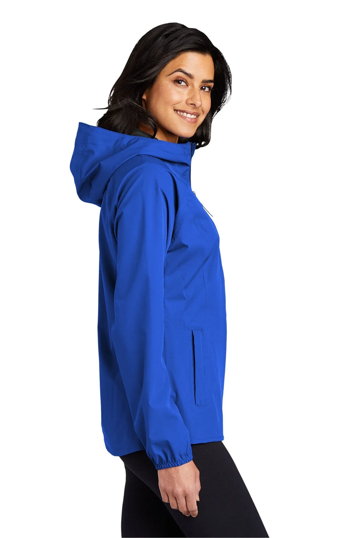 Port Authority Ladies Essential Branded Rain Jackets, True Royal