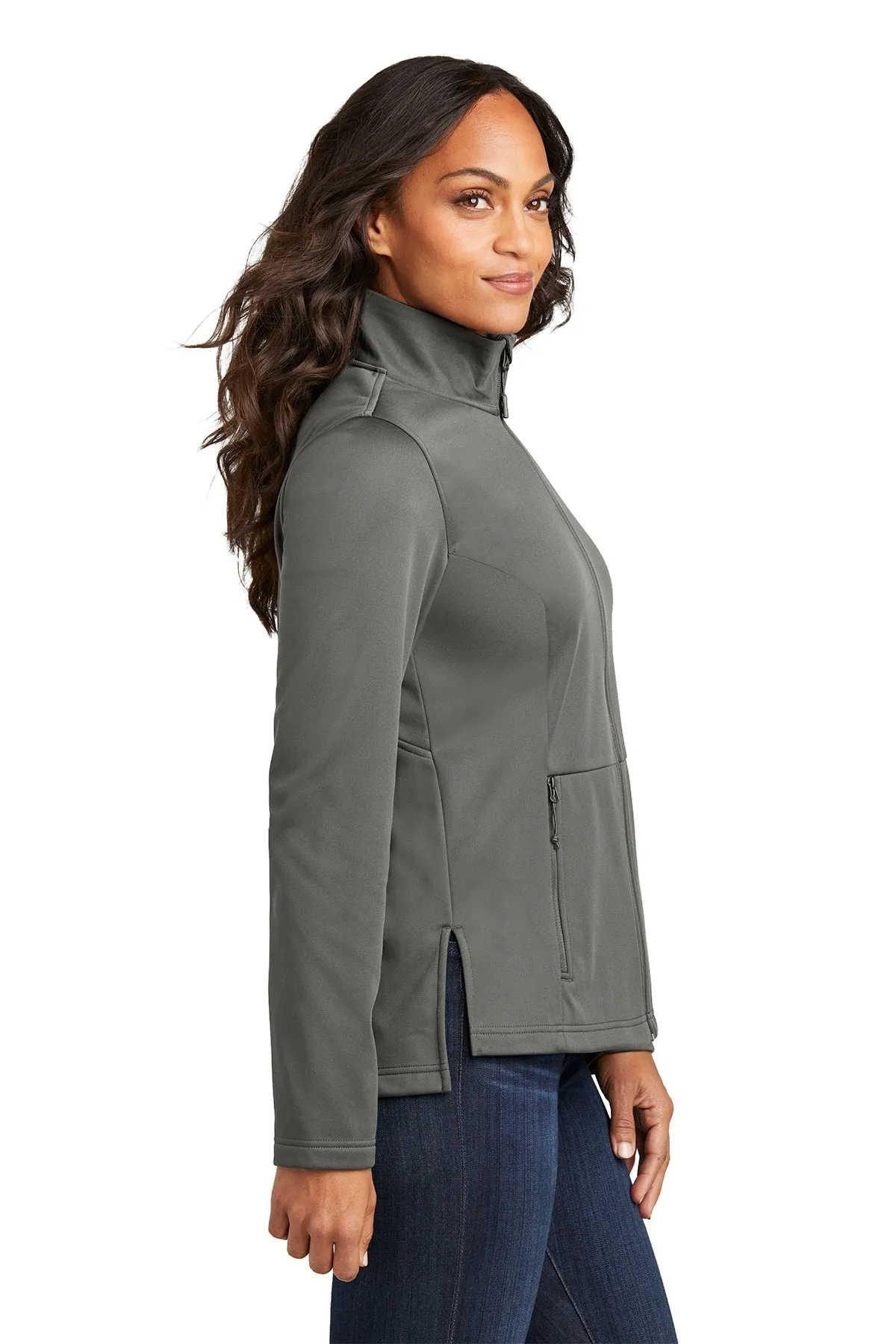 Port Authority Ladies Flexshell Custom Jackets, Smoke Grey