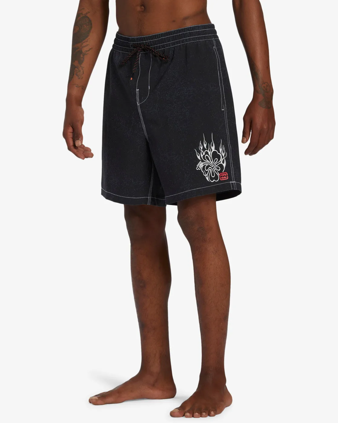 Riot Layback 18.5 Elastic Waist Shorts - Stealth