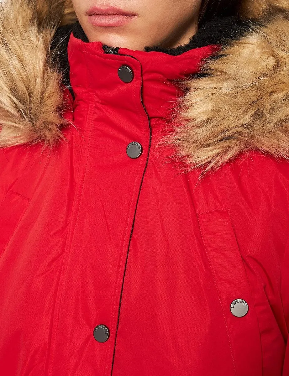 Superdry Womens Nadare Parka Jackets Burnt Red