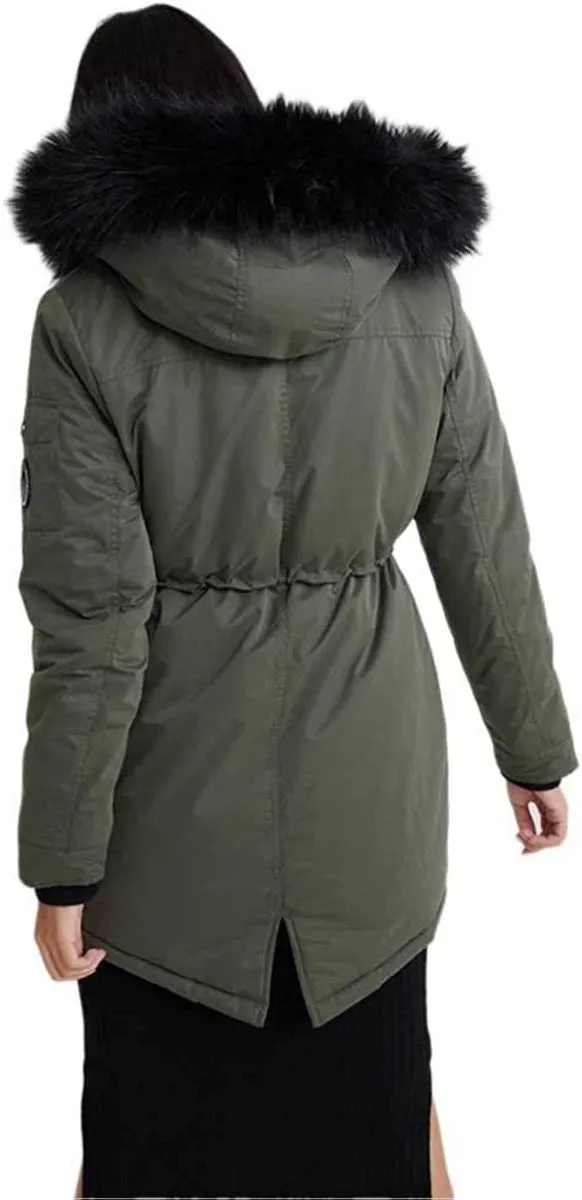 Superdry Womens Nadare Parka Jackets Military Duck