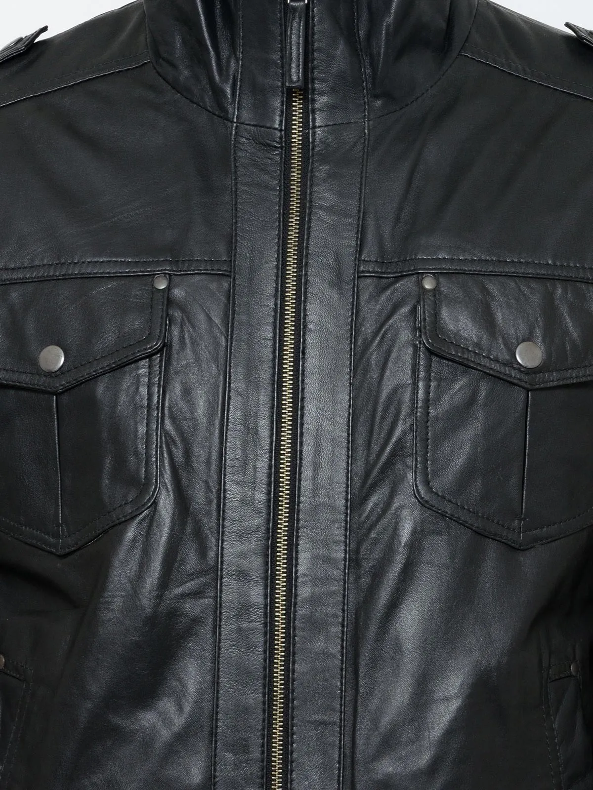 Teakwood Men's Black Leather Jackets