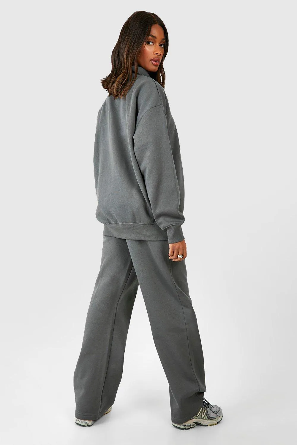 Tracksuits | Double Pocket Half Zip Seam Detail Tracksuit | boohoo