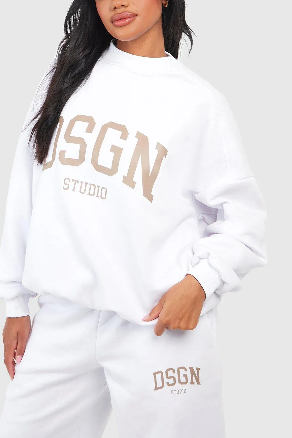 Tracksuits | Dsgn Studio Slogan Print Sweatshirt Tracksuit | boohoo