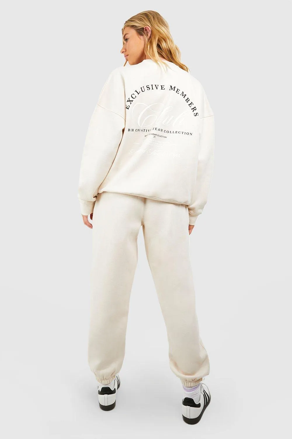 Tracksuits | Members Club Slogan Sweatshirt Tracksuit | boohoo