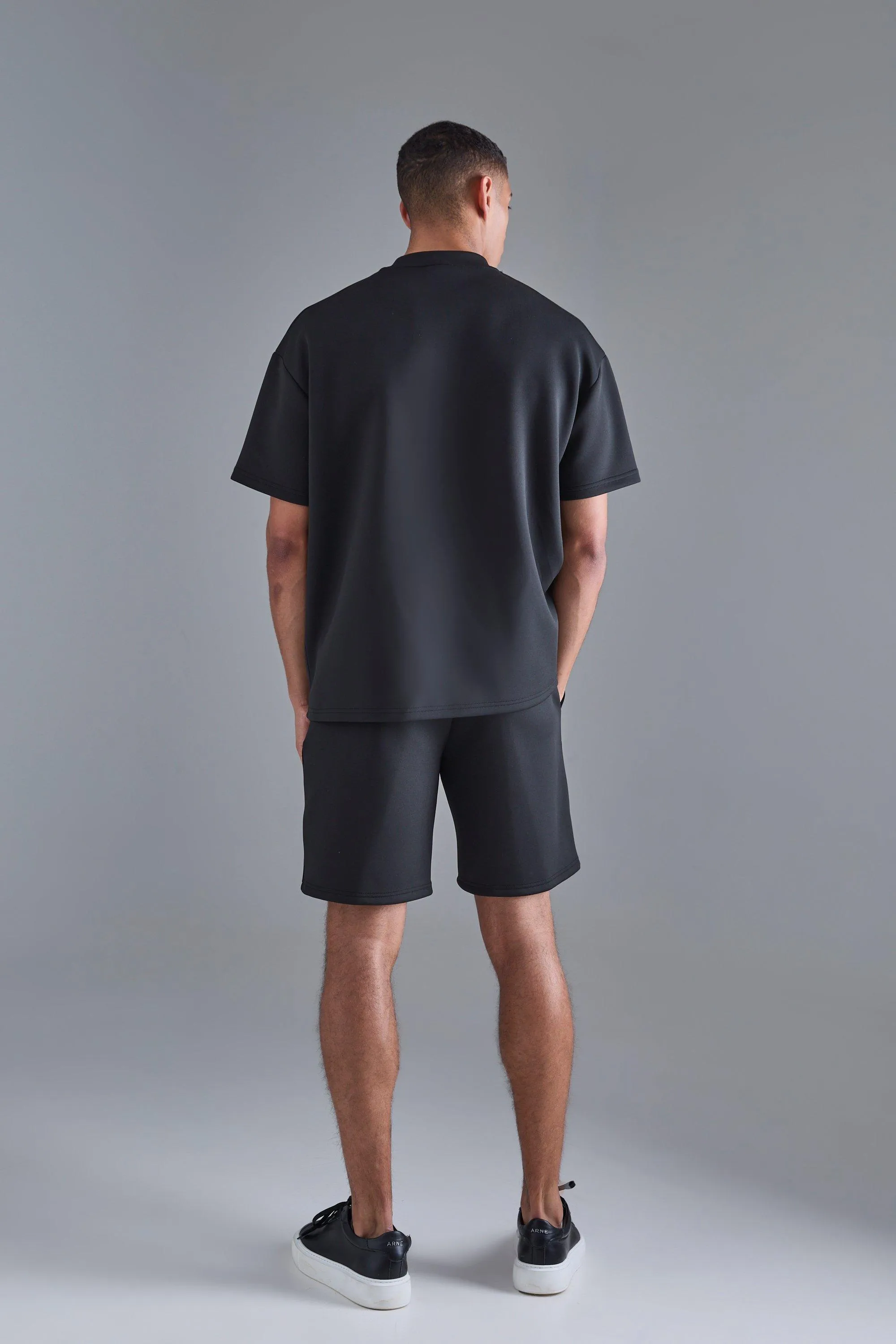 Tracksuits | Oversized Scuba T-shirt & Relaxed Short Set | boohooMAN