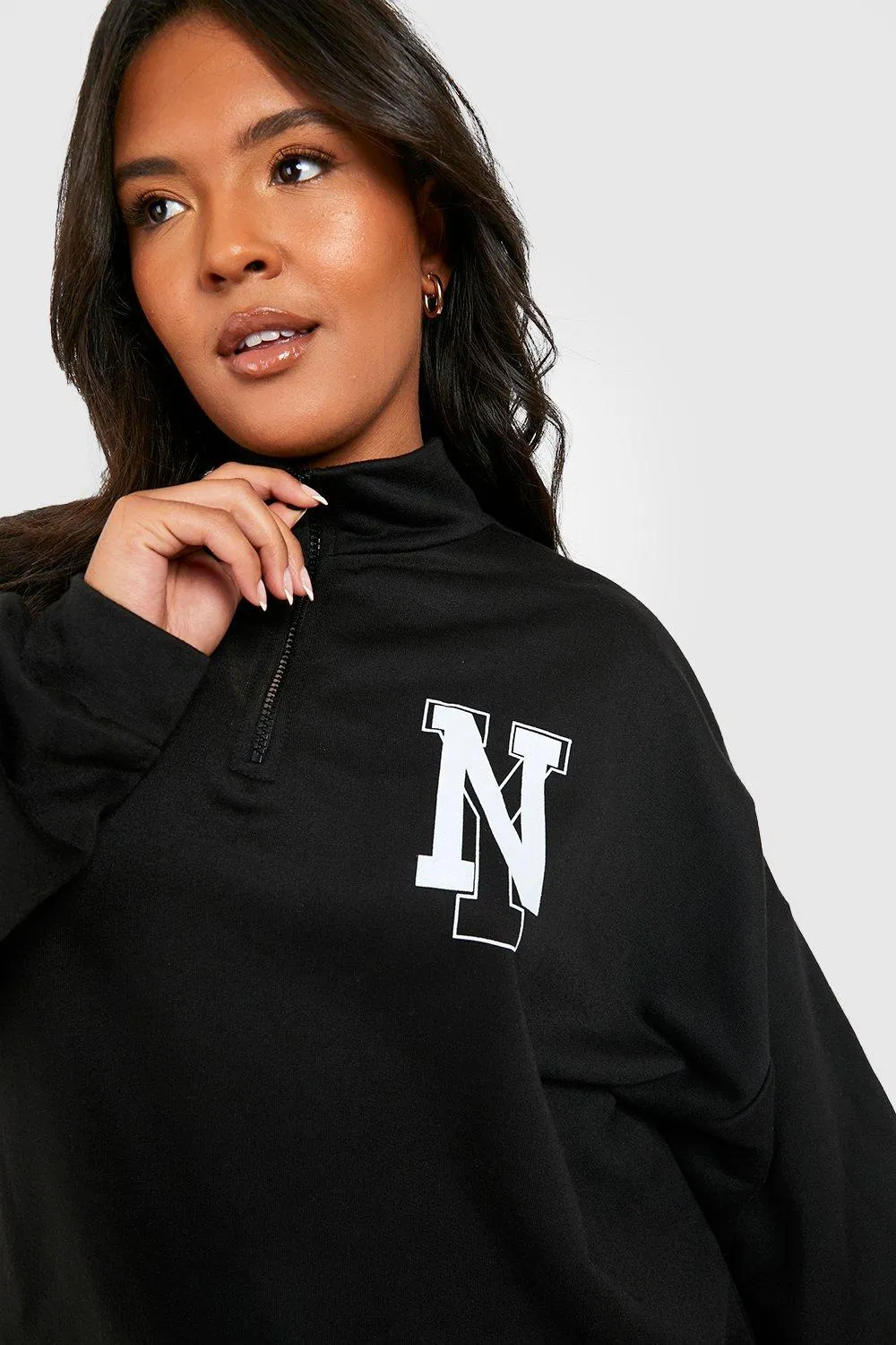 Tracksuits | Plus New York Half Zip Sweater Tracksuit | boohoo