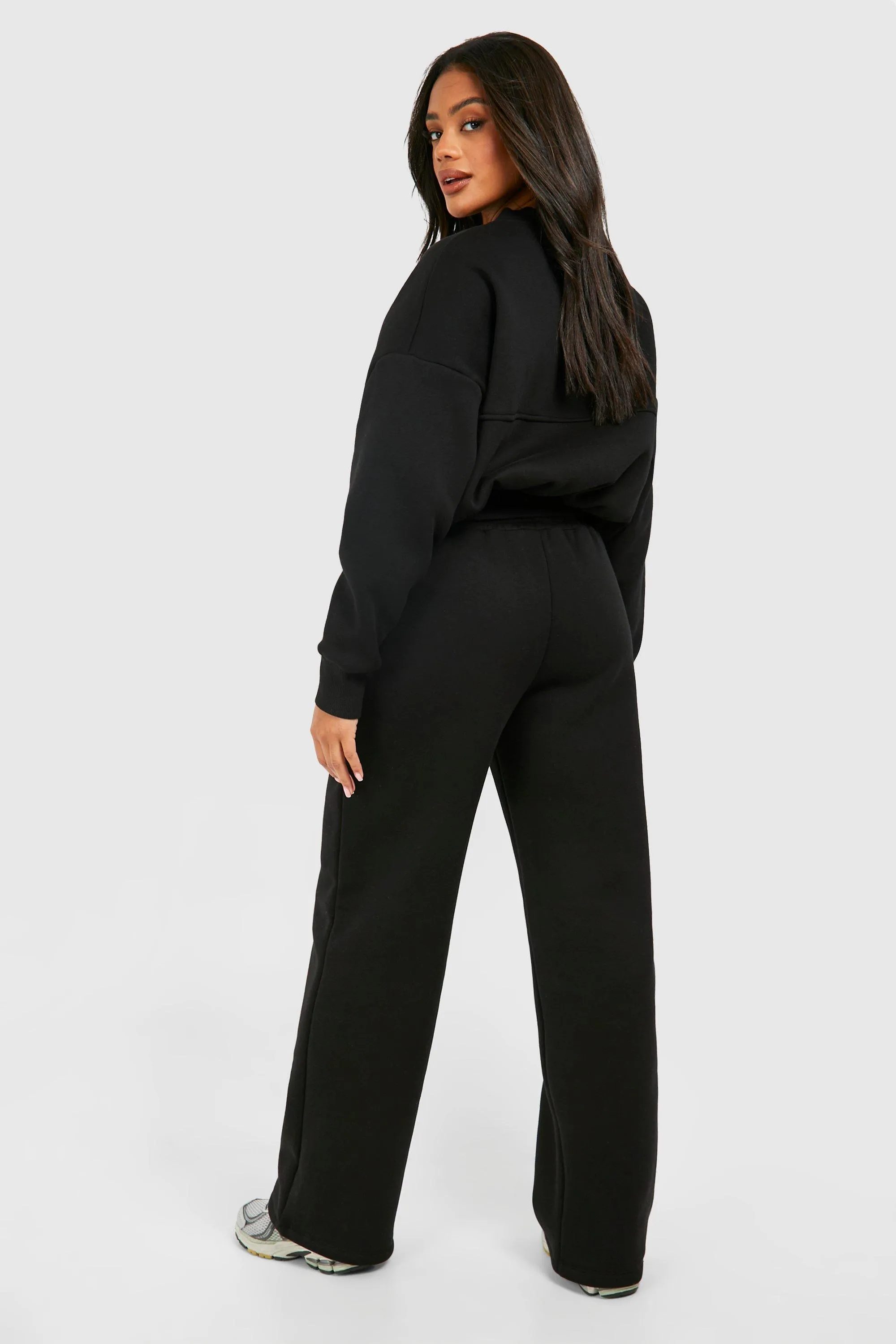 Tracksuits | Zip Through Bomber Straight Leg Tracksuit | boohoo