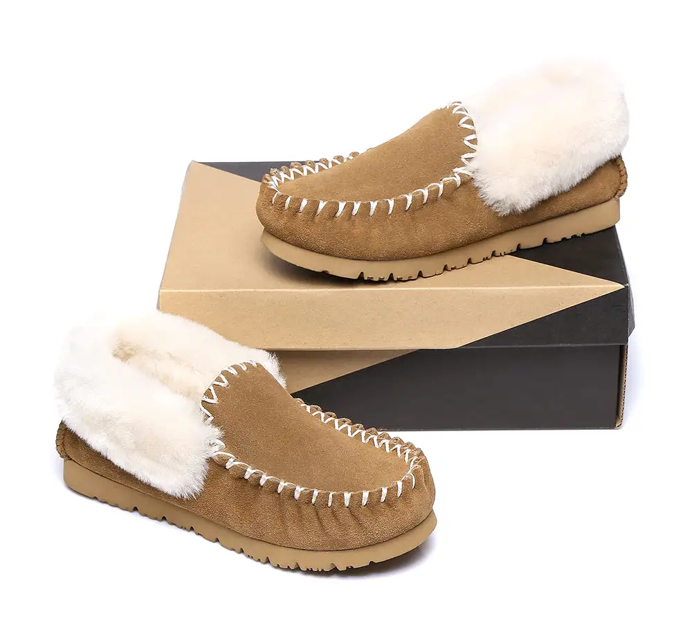 UGG AUSTRALIAN SHEPHERD Ankle Sheepskin Slippers Mens Popo Moccasins Big Size