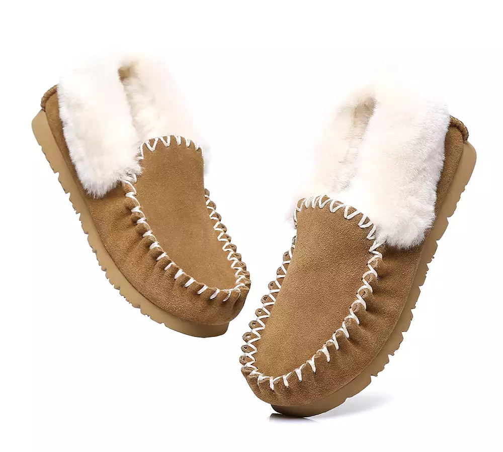 UGG AUSTRALIAN SHEPHERD Ankle Sheepskin Slippers Mens Popo Moccasins Big Size