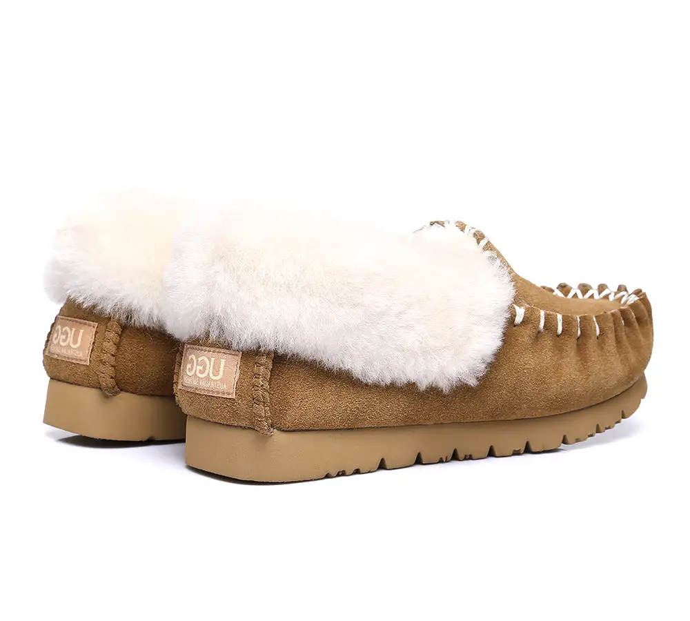 UGG AUSTRALIAN SHEPHERD Ankle Sheepskin Slippers Mens Popo Moccasins Big Size