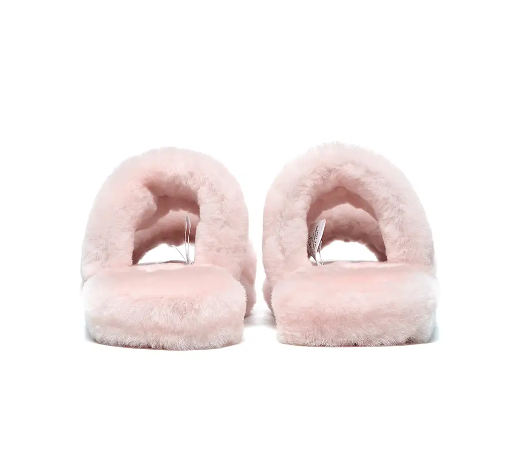 UGG Australian Shepherd Double Strap Fluffy Slides Women Jessica