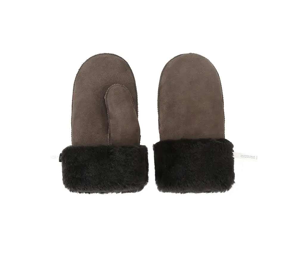 UGG AUSTRALIAN SHEPHERD Fluffy Sheepskin Wool Mittens