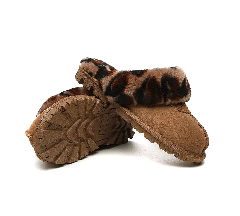 UGG Australian Shepherd Ugg Slippers Double Face Sheepskin Women Leopard Print Slipper