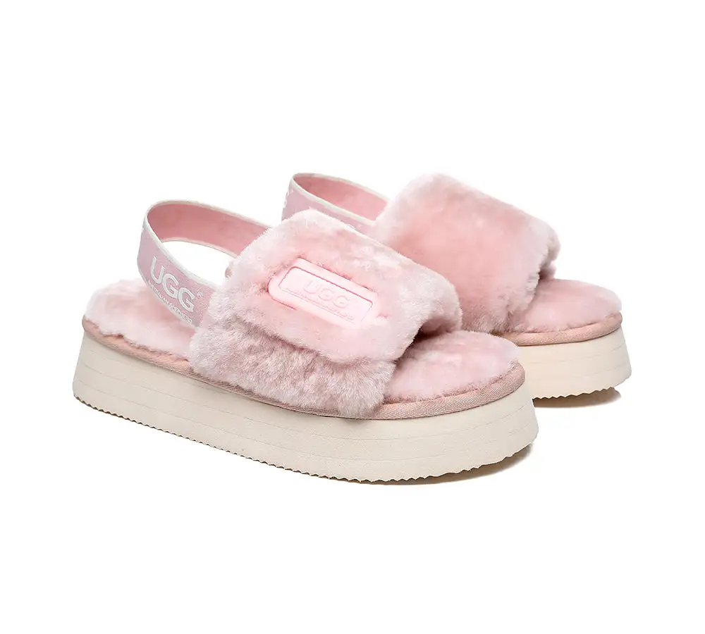 UGG Australian Shepherd Women Platform Fluffy Slide Poppin