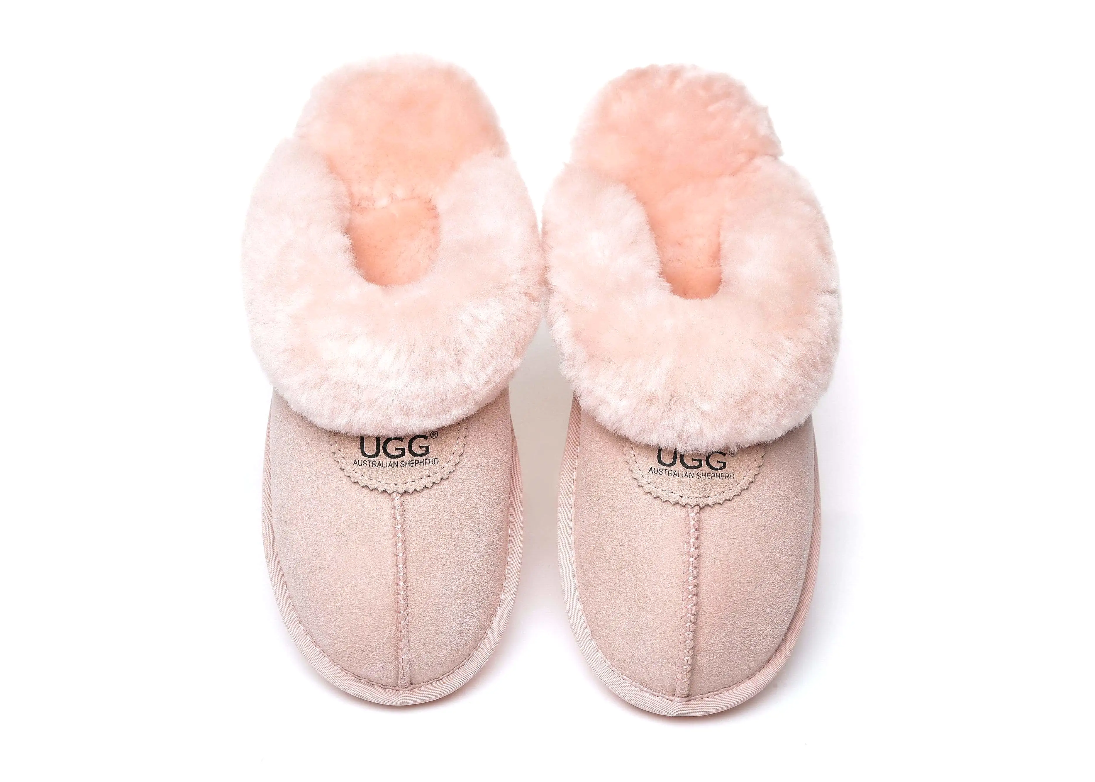 UGG Australian Shepherd Women Slippers Premium Australia Sheepskin Wool Waffle Scuff