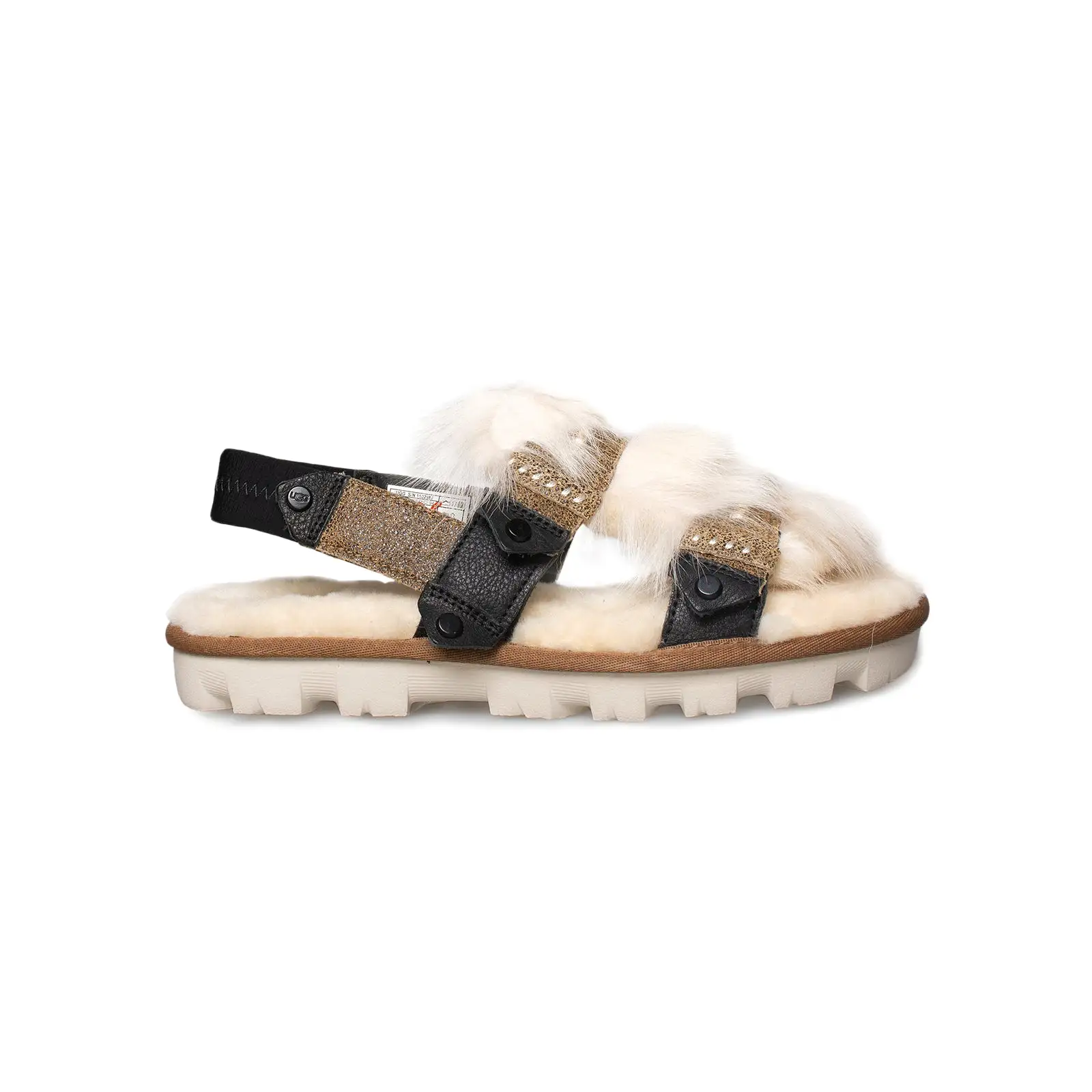 UGG Fluff Punk Slingback Chestnut Sandals - Women's