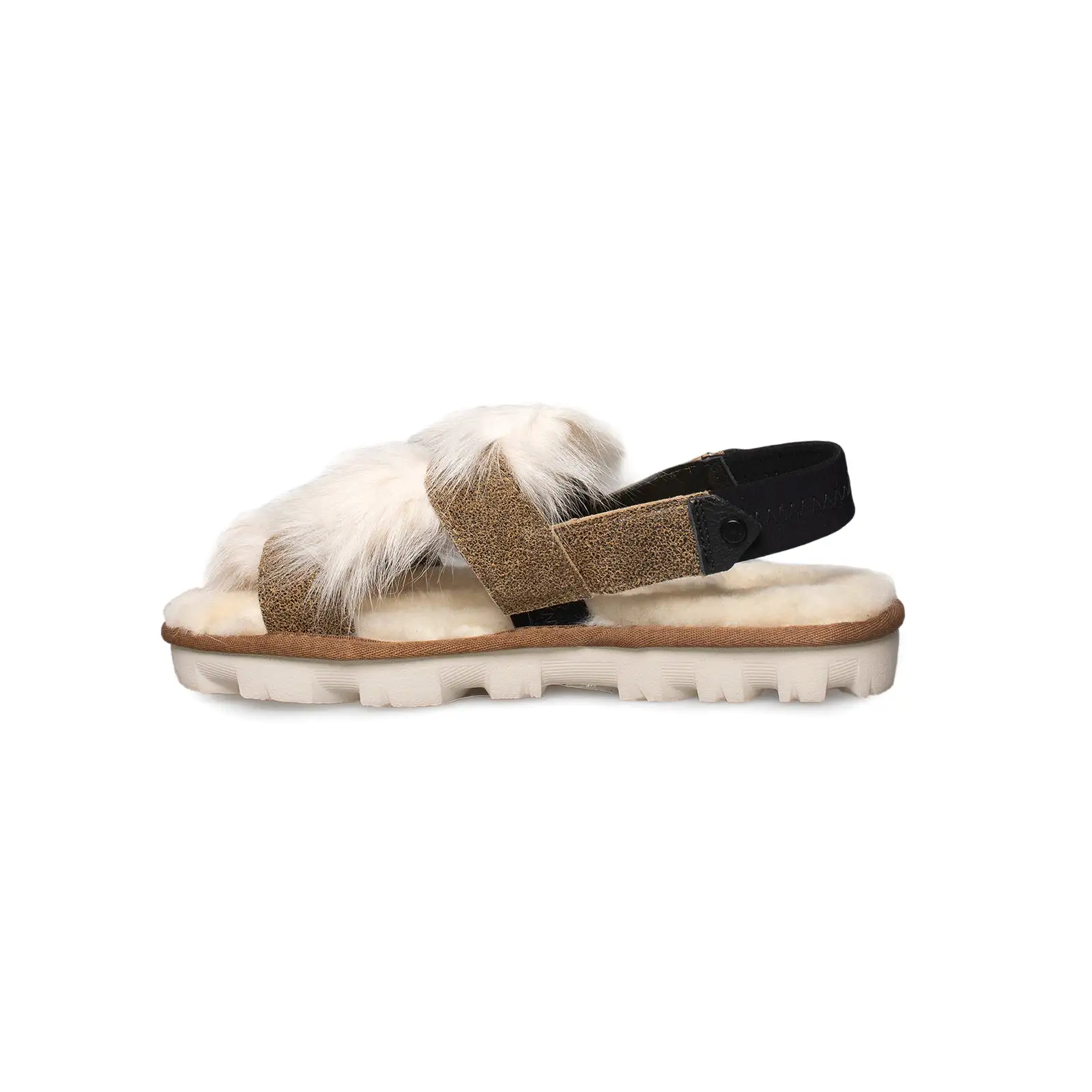 UGG Fluff Punk Slingback Chestnut Sandals - Women's