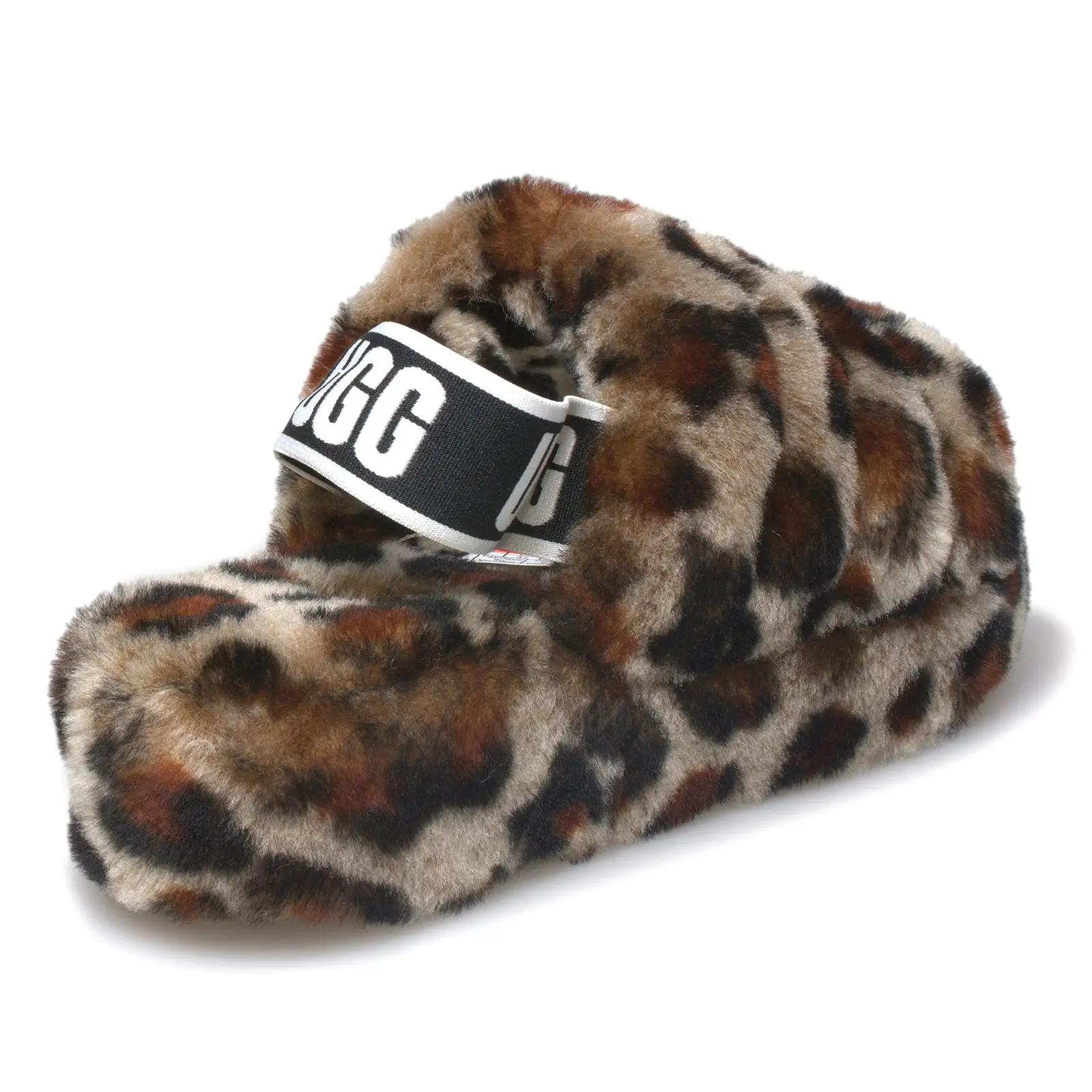 UGG Fluff Yeah Slide Leopard Slippers - Women's