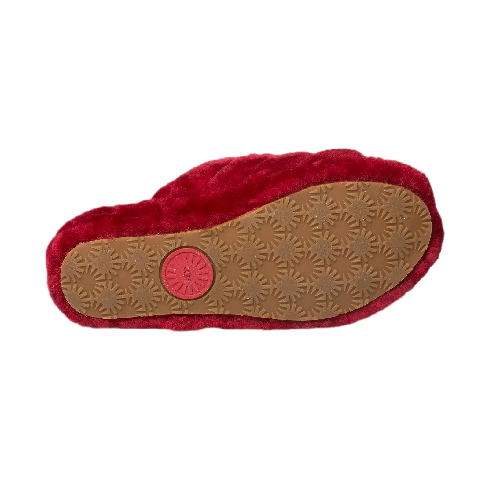 UGG Fluff Yeah Slide Ribbon Red Slippers - Women's