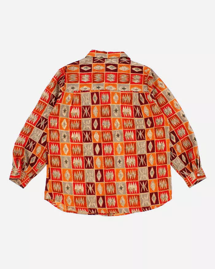 Woman's Vintage Patterned Shirt - XL