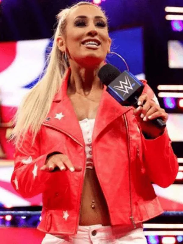 WWE Carmella Red Leather Jacket - New American Jackets