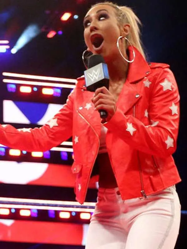 WWE Carmella Red Leather Jacket - New American Jackets