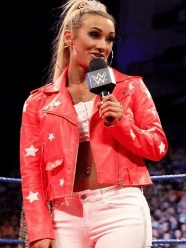 WWE Carmella Red Leather Jacket - New American Jackets