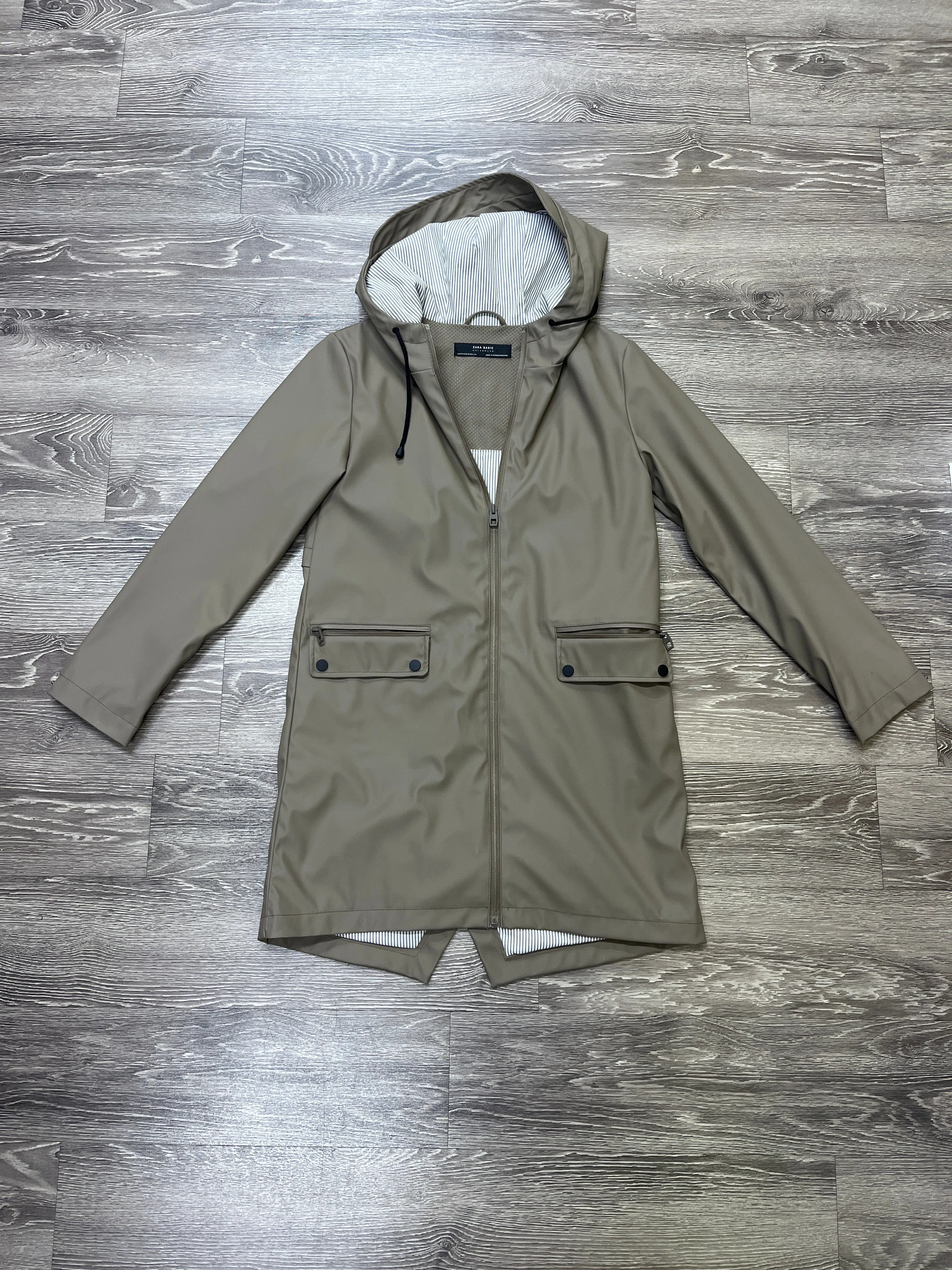 Zara Basic Raincoat Zip Up Outerwear - Size XS