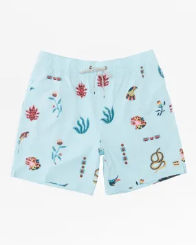 Zeledon Sundays Layback Swim Shorts - Light Blue