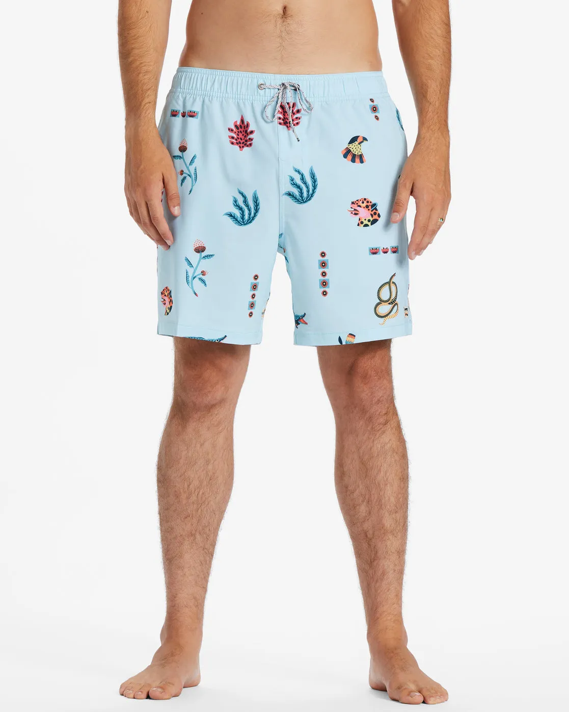 Zeledon Sundays Layback Swim Shorts - Light Blue