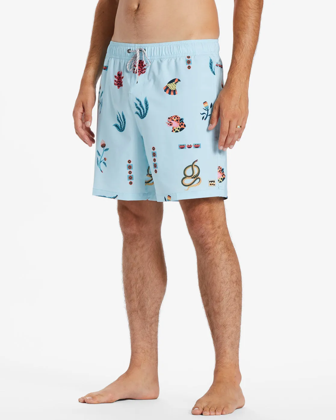 Zeledon Sundays Layback Swim Shorts - Light Blue